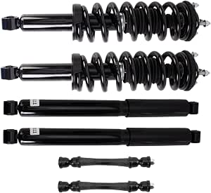 TRQ Front and Rear Suspension Kit Shock & Spring Strut Assembly Shock