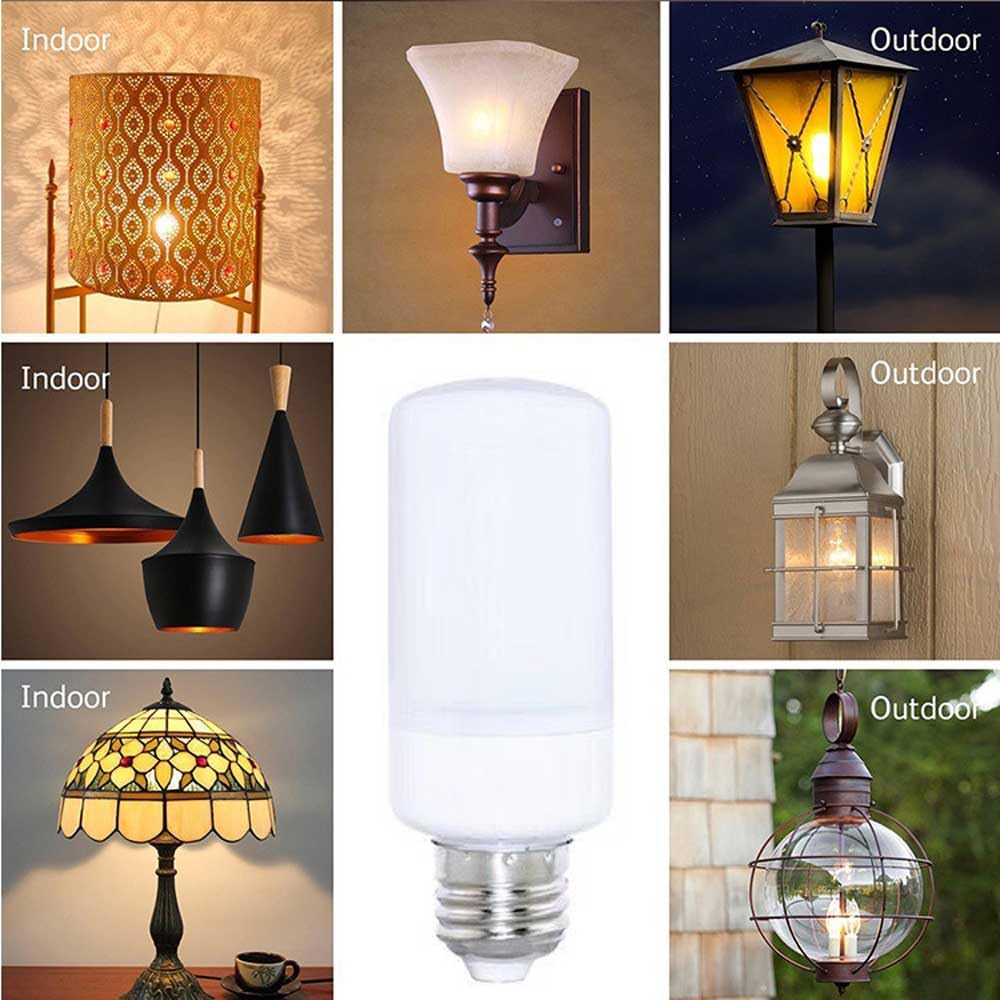 Confezione da 2/5 Lampadine LED Effetto Fiamma, Lampada a Fiamma a Tre Ingranaggi, Lampadina a Fiamma Flicker da 5 W Base E27, Lampadine a Fiamma con Punta Media per Lampadari Vintage per Lanterne
