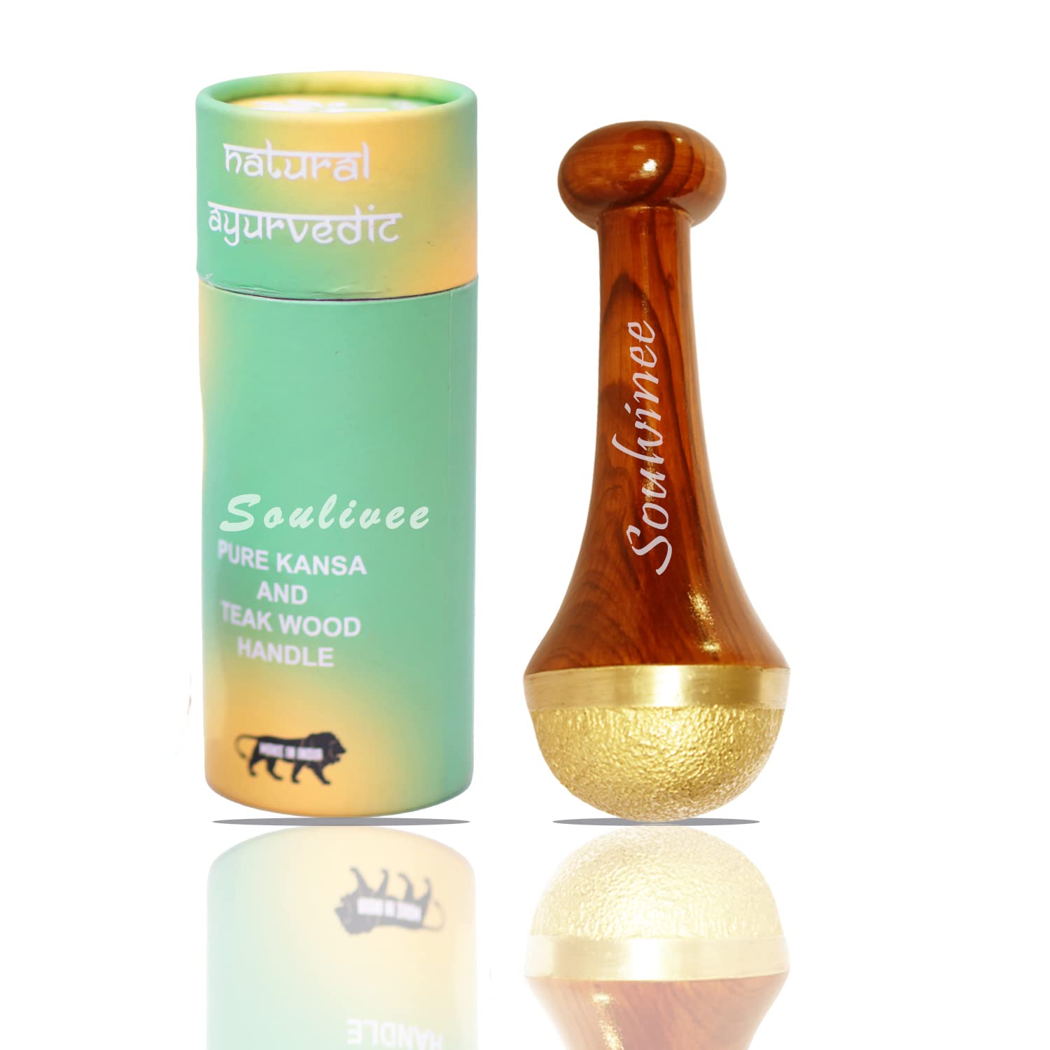 Soulvinee Kansa Vatki Cup with Natural Wooden Handle Ayurvedic Detox