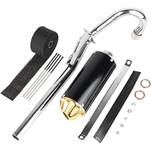 28mm Exhaust Muffler Assembly with Heat Wrap For CRF50 CRF70 XR50 70cc 110cc 125cc Taotao DB10 DB14 Baja Xpro Apollo Roketa SSR TTR SDG Coolster Pit Dirt Bike Parts Golden
