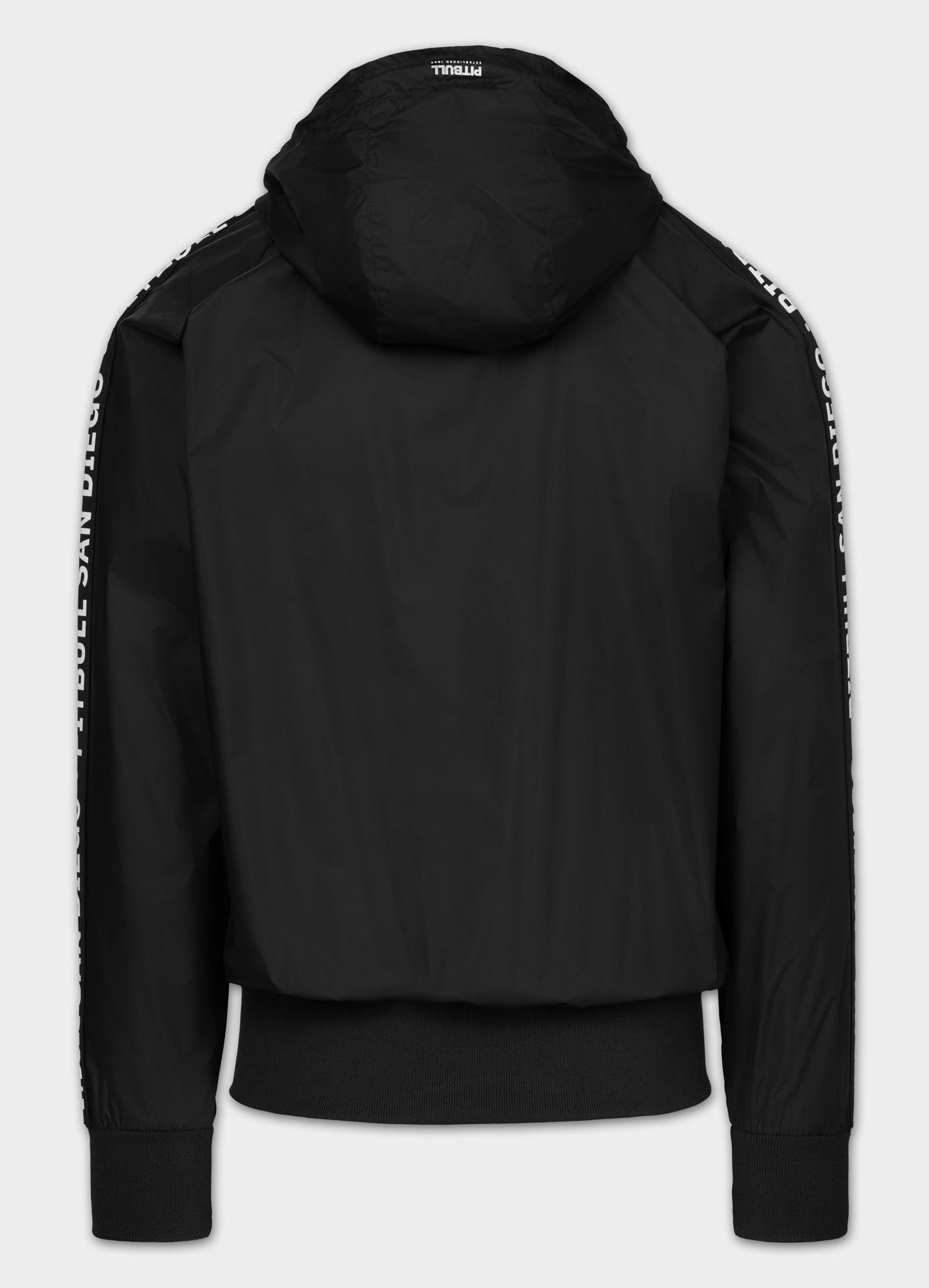 PITBULL - Übergangsjacke Herren mit Kapuze ATHLETIC TAPE, Winddichte Herren Jacke, Softshell Kapuzenjacke mit Reißverschluss, Bequeme Seitliche Taschen, Frühlingsjacke, Softshelljacke