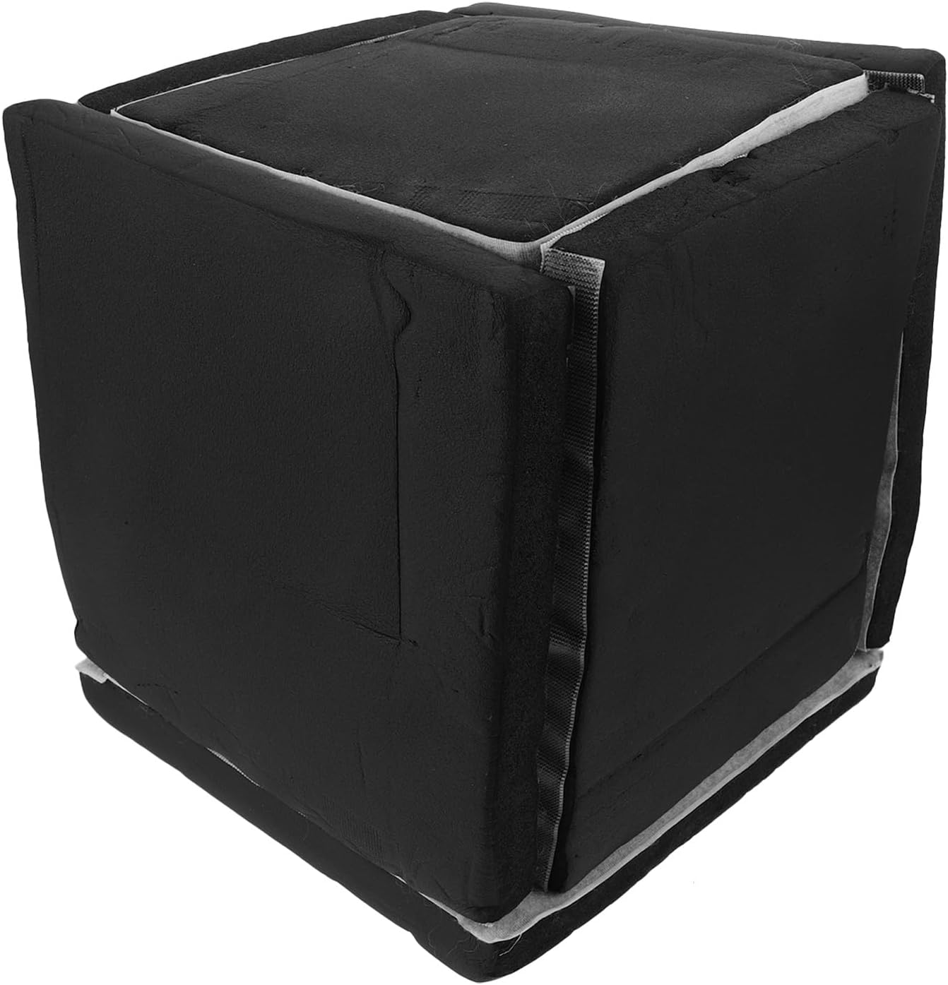 Kisangel Thick Sponge Soundproof Enclosure Box, Black Sound Deadening Noise Reduction Barrier Generator Cover for Home Commercial Industrial Filter Shield, 11" X 9.8"