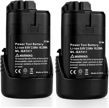 Professional Replacement Battery for Bosch BAT411 BAT411A BAT412 BAT413 GBA12V30 BAT414 BAT420 GBA12V30,10.8V-12V 2000mAh Li-ion Replacement Battery2000mAh, 2 Pack
