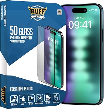 BUFF LABS Buff iPhone 15 Plus ile Uyumlu 5D Glass Ekran Koruyucu