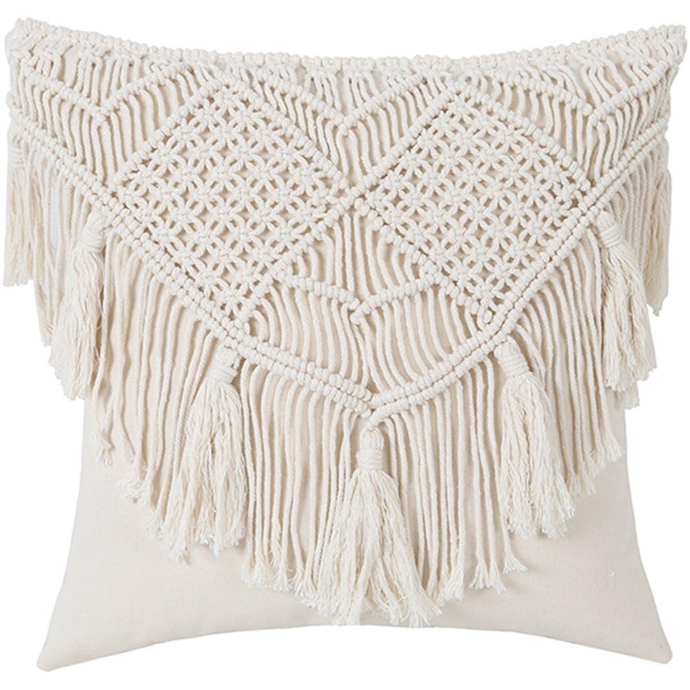 Housses de coussin macramé 18x18 taies d'oreiller ferme lit