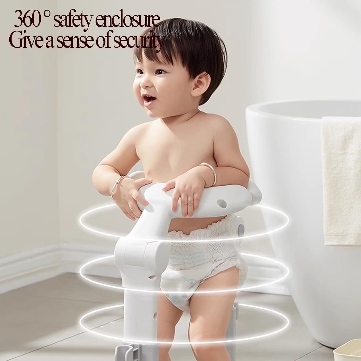Baby Shower Rack, Adjustable Anti Slip Baby Bath Standing Support Frame, Ideal Gift for Infants and Young Children Aged 6-36 Months(Gray)