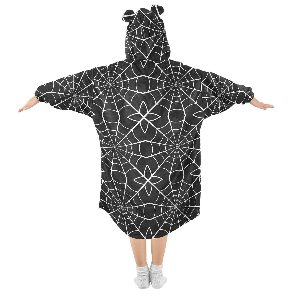 Pajęczyna pajęczyna ciemna dziecięca bluza z kapturem, oversize, sweter, Halloween, gotycki, dla chłopców i dziewcząt w wieku 3-14 lat