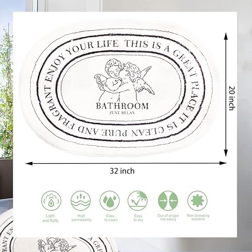 Black White Bathroom Rugs 20X32Inch Soft Absorbent Cute Bath Mat For Floor, Machine Washable Non-Slip Rug Shower Toilet Tub, Decor Plush Bathmat Carpets #TOP3