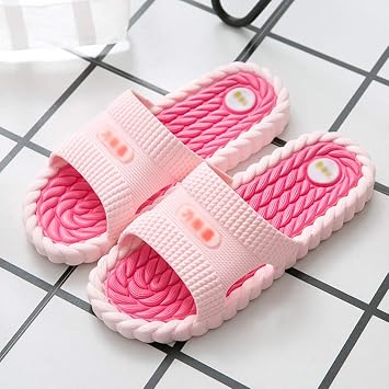 TOMYEUS Womens Slippers PVC Sandals and Slippers, Summer Women Indoor Bath House Bath and Massage Slippers Size Bathing Shoes Color B, Size 38-39