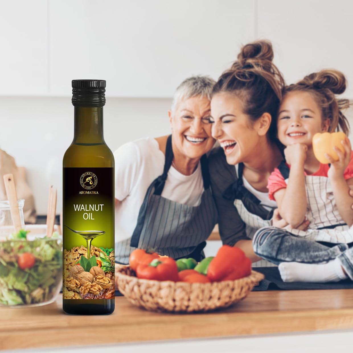 Aceite de Nuez 250ml Prensado en Frío 100% Puro Natural - Walnut Oil