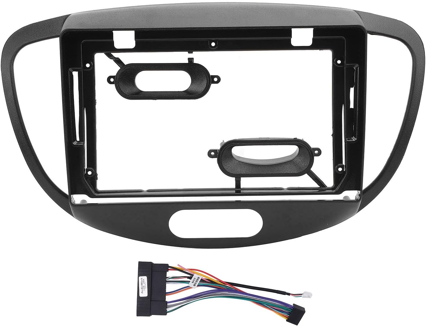 9 Inch Navigation Panel Frame, Car Stereo Radio Fascia for I10 2007 to 2013, Car Radio Stereo Panel Frame Radio Stereo Dash Installation Mount Trim Kit, ABS Material, Easy to