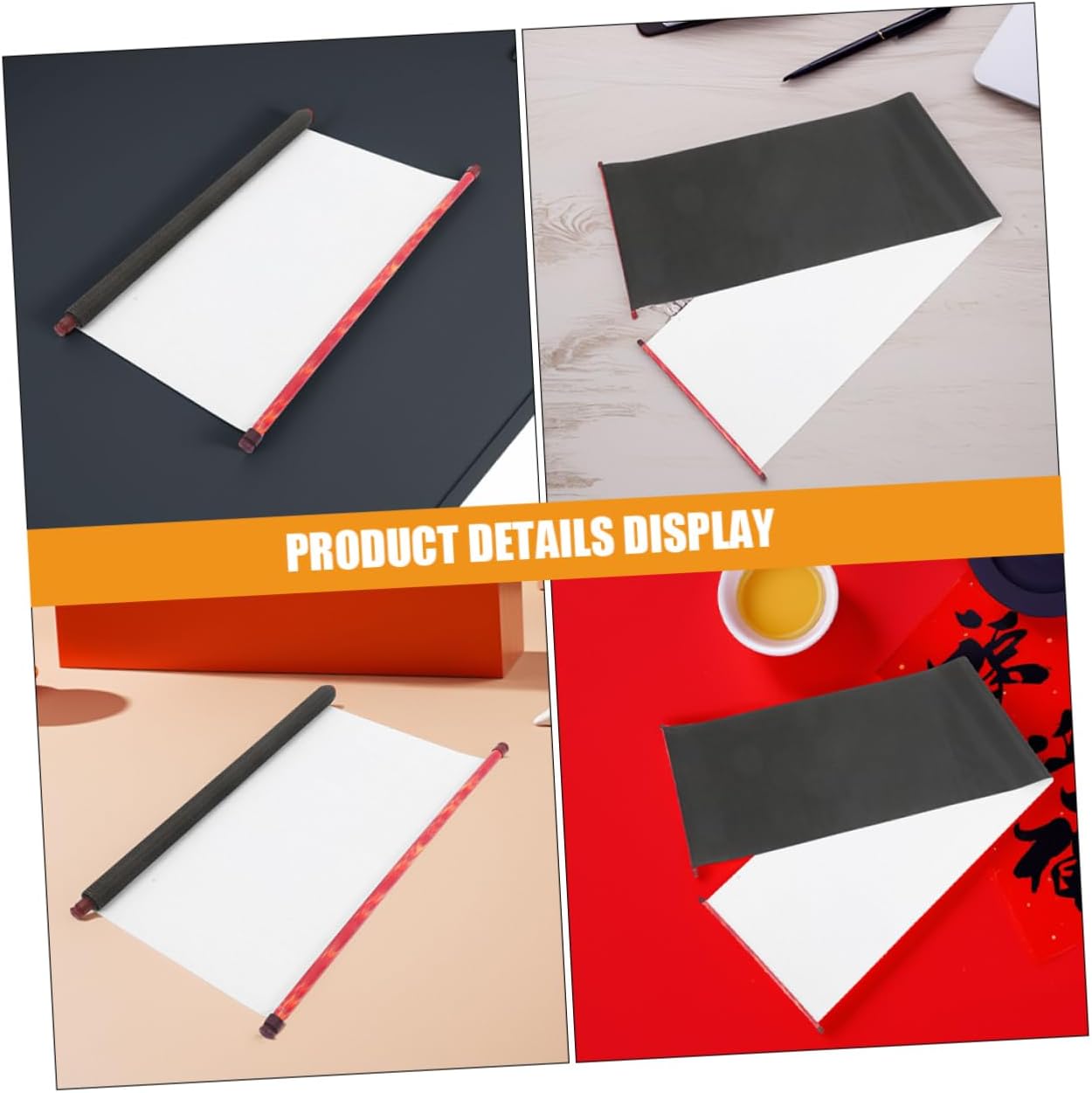 SEWOART 1.4m Calligraphy Practice Paper Water Drawing Mat Reusable Chinese Calligraphy Cloth Imitation Xuan Paper Brush Writing Rollup for Easy Storage