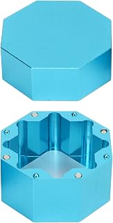 Keenso Caja de tiza para billar, caja de tiza de aleación de aluminio, soporte de aleación de aluminio, resistente al desgaste, octogonal, universal, octogonal, tiza