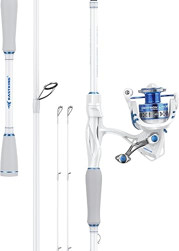 Miniatura 15 de KastKing Centron Lite - Caña de pescar y carrete de viaje, caña plegable de 4/5 piezas con punta doble extra, grafito KastFlex IM6 + sensación