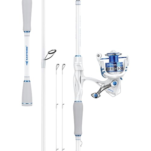 KastKing Centron Lite Travel Fishing Rod and Reel Combo, Packable Twin-Tips Spinning & Baitcaster Combos, Lightweight IM6 Graphite, Portable Multi-Piece Kit for Bass Trout, Freshwater Travel