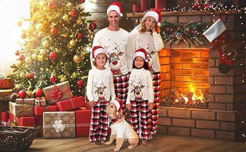 Oriental eLife Christmas Pajamas for Family, Matching Christmas Pyjamas for Family, Christmas Pjs Family Set, Xmas Reindeer Party Clothing Nightwear Xmas Pyjamas for Women Men KID - Image 3