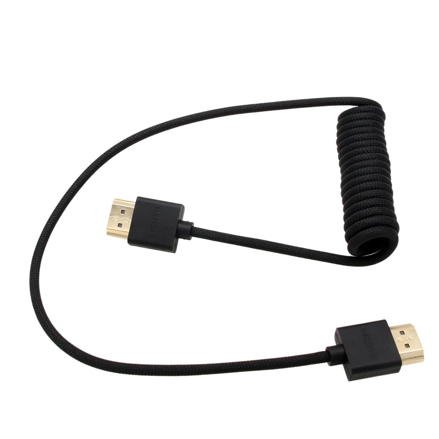 HDMI 8K 4K60p Cable for ATOMOS Ninja V Ultra Indie 5 GODOX Sony A7IV FX3 Z280 Canon C300/500 Lumix S5M2 GH7 Camera Feelworld F5Pro Cut6 Portkeys LH5PII, Type A HDMI 2.1 Braided Coiled 50cm