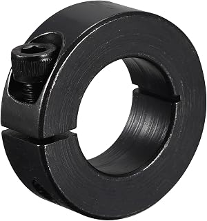 MECCANIXITY Shaft Collar 1 Inch Bore Single Split Carbon Steel Clamping Collar Shaft Collars with Set Screw Black