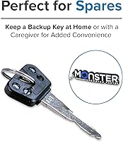 Vista 5 de AlveyTech Llave para scooters de movilidad Invacare Leo y C.T.M. Serie 3/5/6/7/8 (2003 y posteriores) - Reemplazo para Invacare Leo Scooter & CTM