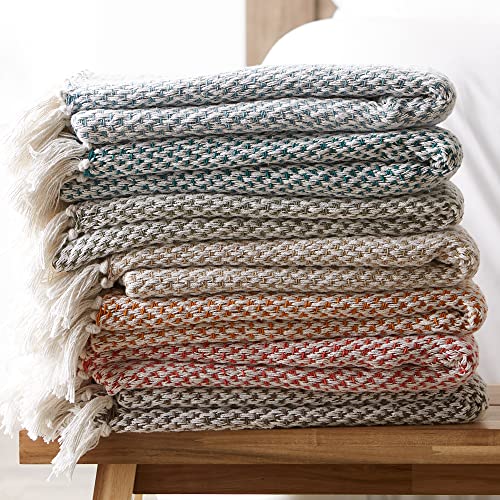 DII Woven Throw Collection 100% Cotton, Basketweave, 50x60, Stone by DII - Image 6