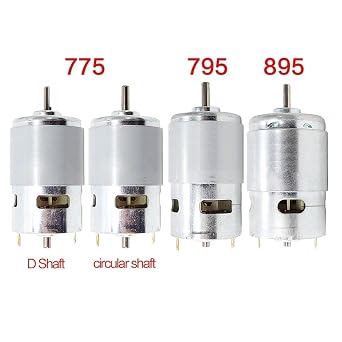 RS 775 795 895 DC Motor 12V 24V High Speed 3000-12000RPM Large Torque Low Noise Single/Double Ball Bearings for DIY Tools and Machinery