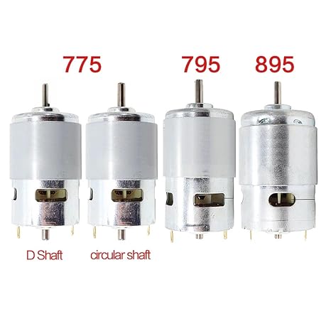 RS 775 795 895 DC Motor 12V 24V High Speed 3000-12000RPM Large Torque Low Noise Single/Double Ball Bearings for DIY Tools and Machinery