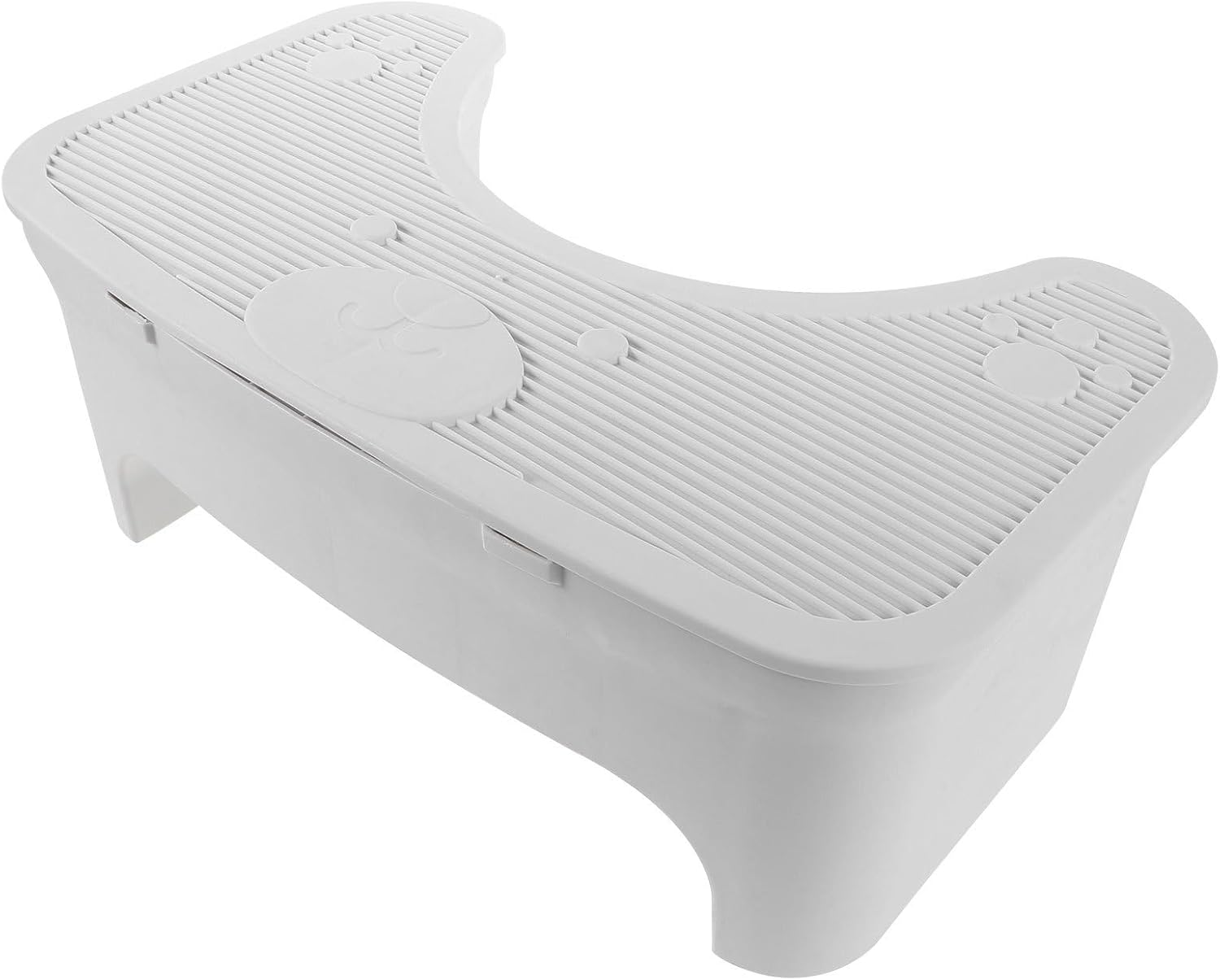 Thickened Anti Slip Toilet Stool for Adults with Storage Compartment