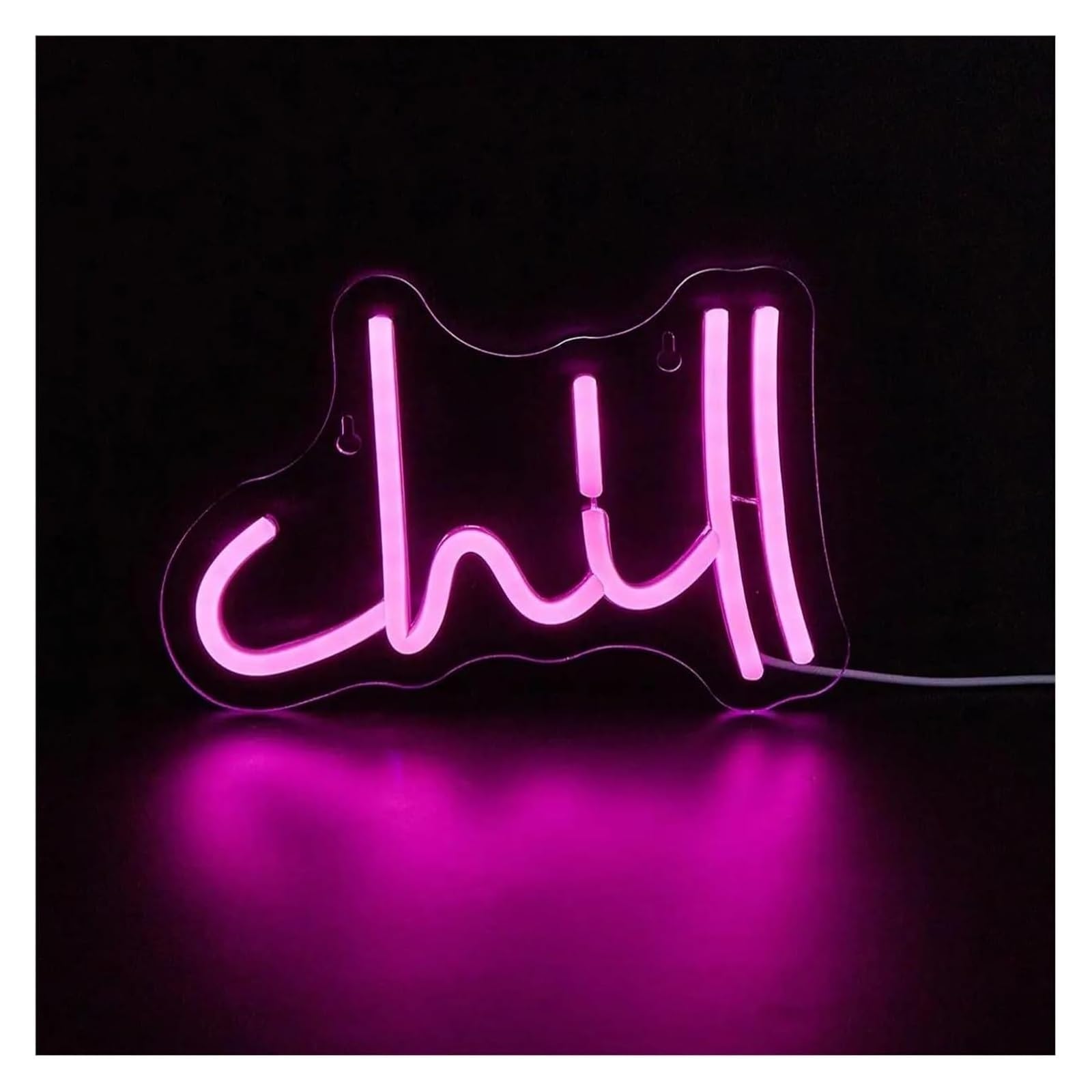 Enseigne lumineuse néon « Chill » décoration murale chambre veilleuse LED - 5
