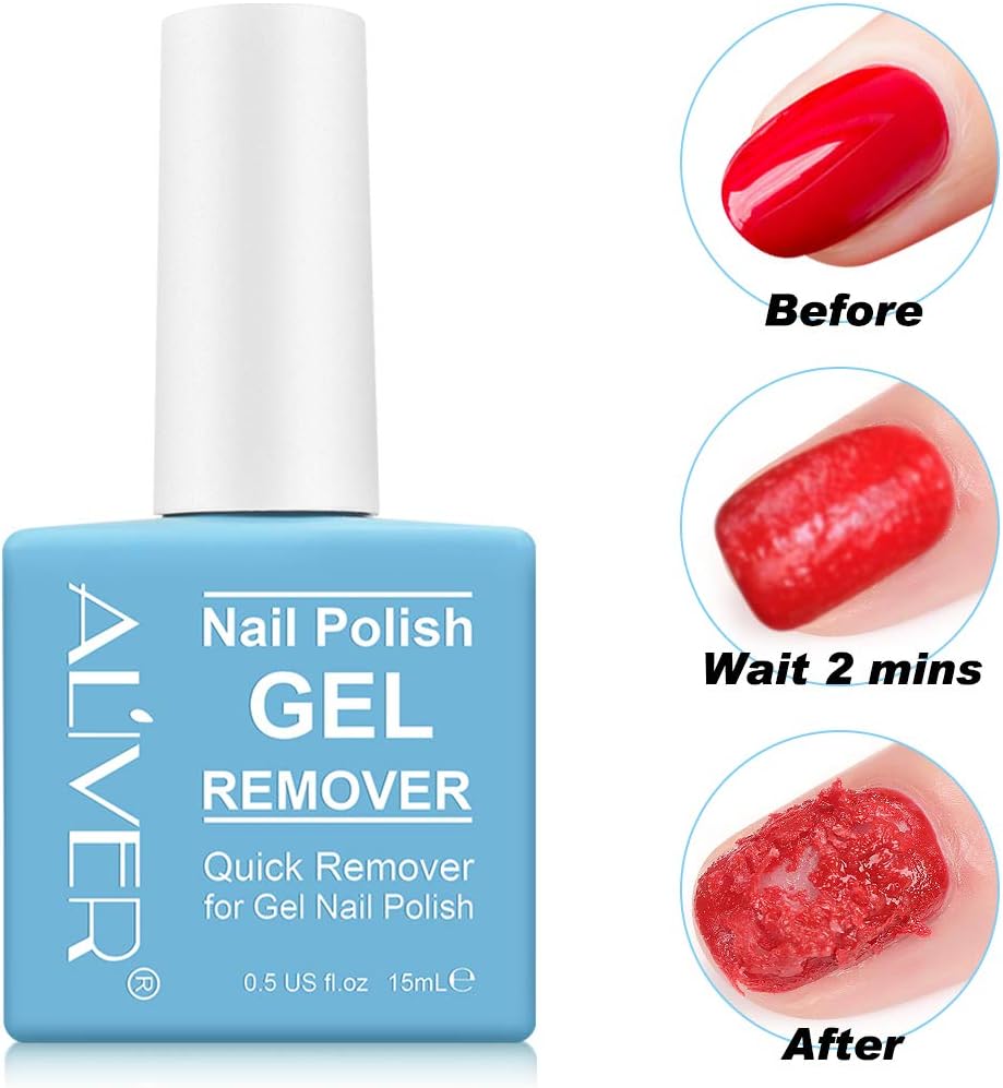 Gel Nail Polish Remover, Nail Polish Remover, Gel Polish Remover For Nails In 2-3 Minutes, Quick & Easy Polish Remover, No Need for Foil, Soaking or Wrapping, 15ml (15 ml (Pack of 1))