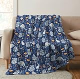 Raccoon Owl Throw Blanket for Kids Men Women Adult, Soft Lightweight Fleece Blanket Raccoon Owl Blan