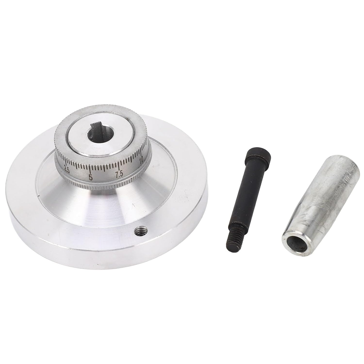 Lathe Handwheel 80mm Aluminum Alloy Hand Wheel with Crank Handle for
