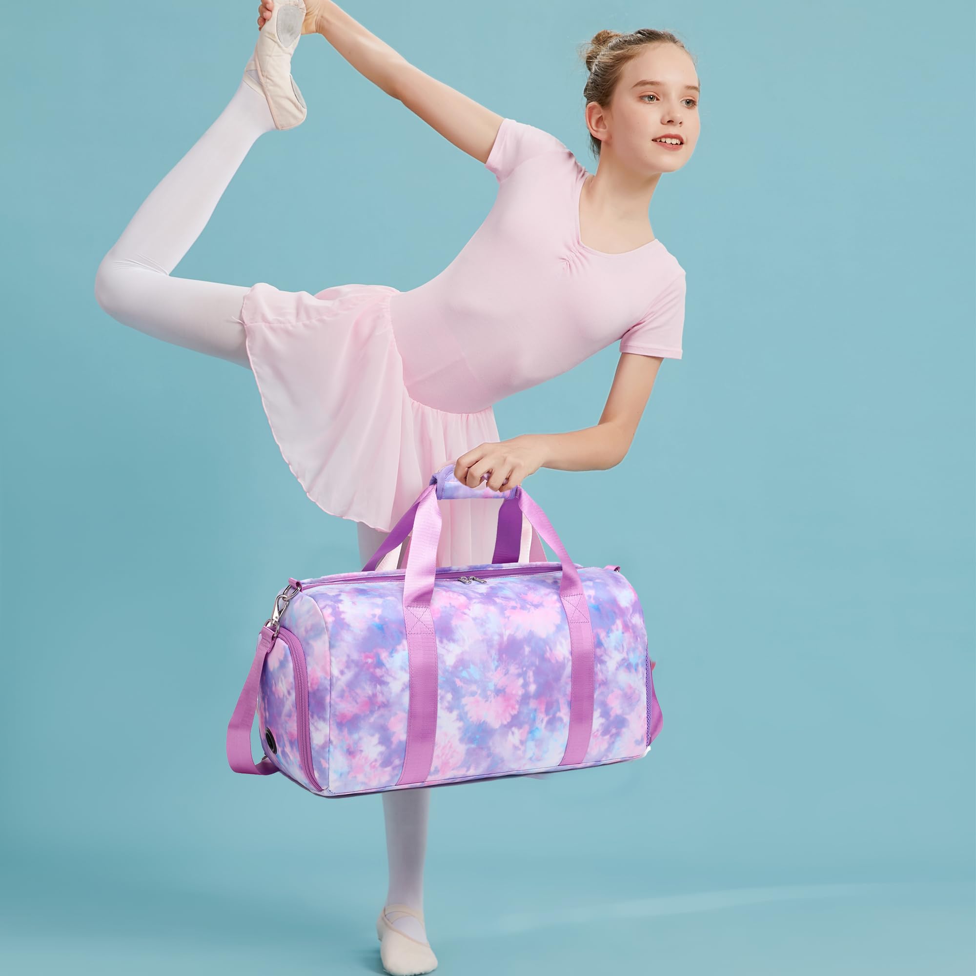 Bolsas de Deporte Infantiles Bolsa Deporte Niña Bolsa Viaje Mujer Bolsas Gimnasio Bolsa Danza con Compartimento