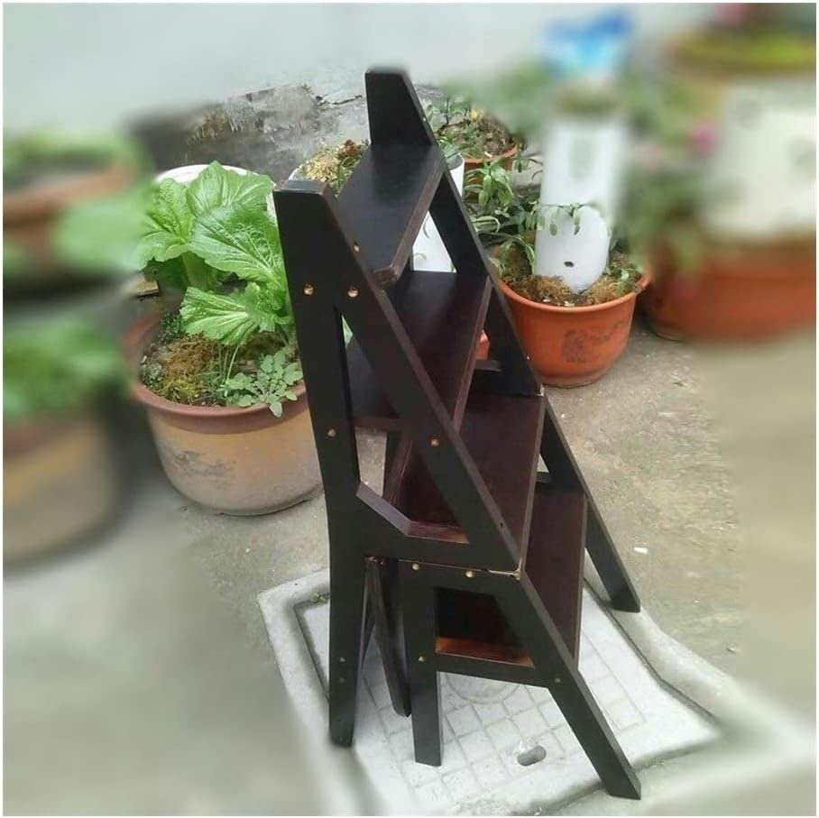 Escabeau pliable en bois OKUOKA - Chaise d'escalier multi-usages