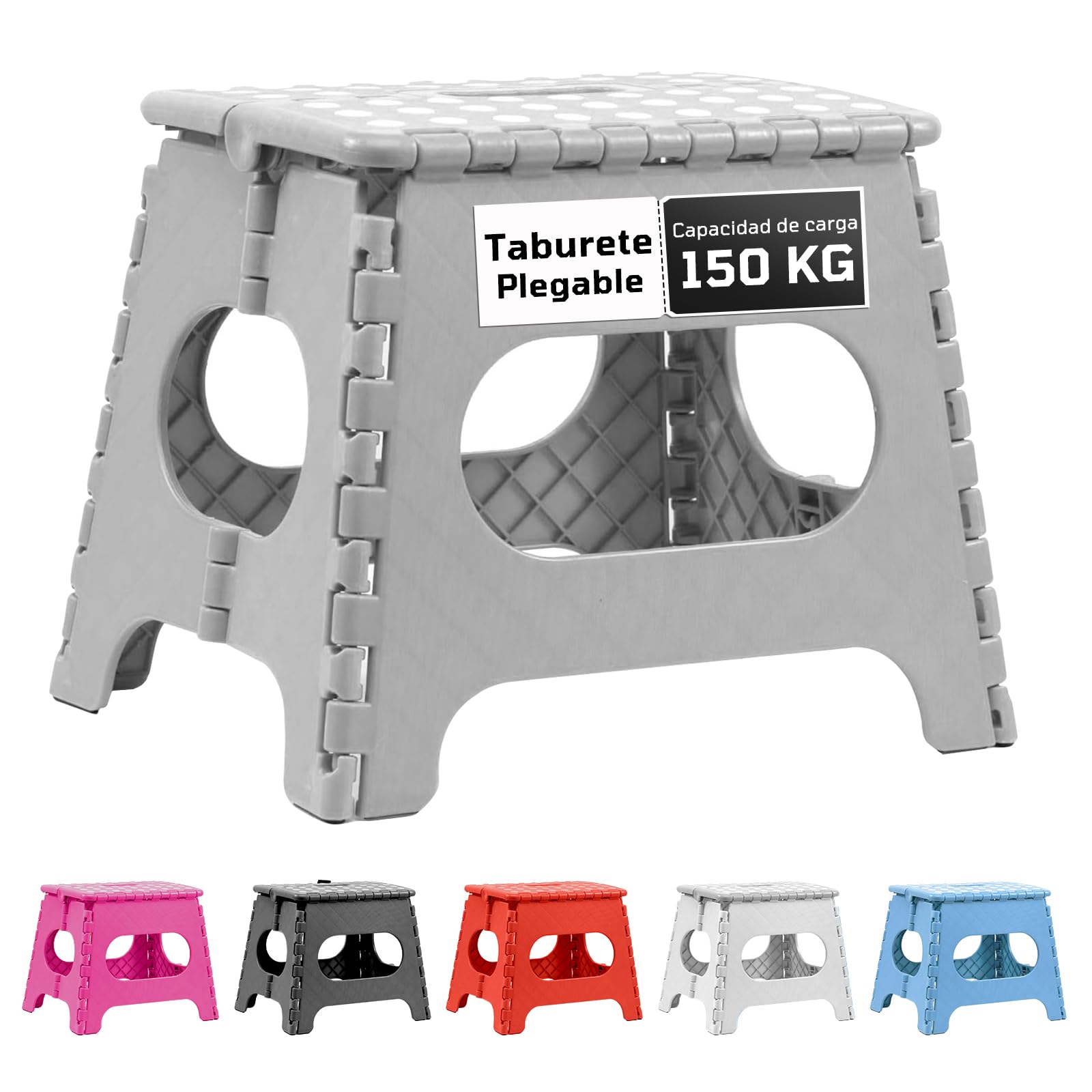 EASY SPEED Taburete Plegable Cocina o Baño (21x17x18cm),Hecho de Material Plástico PVC Antideslizante Banco Plegable Portatil,Taburete Plegable para Niños (hasta 150 Kg),Rosa — view 18
