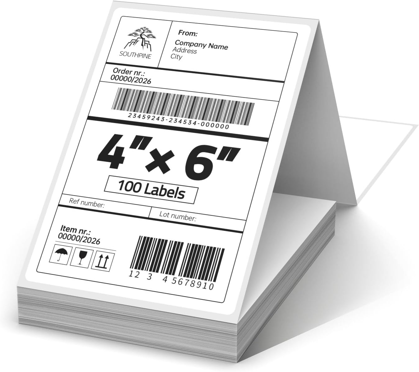 4x6 Thermal Printer Labels Fanfold 100 Labels