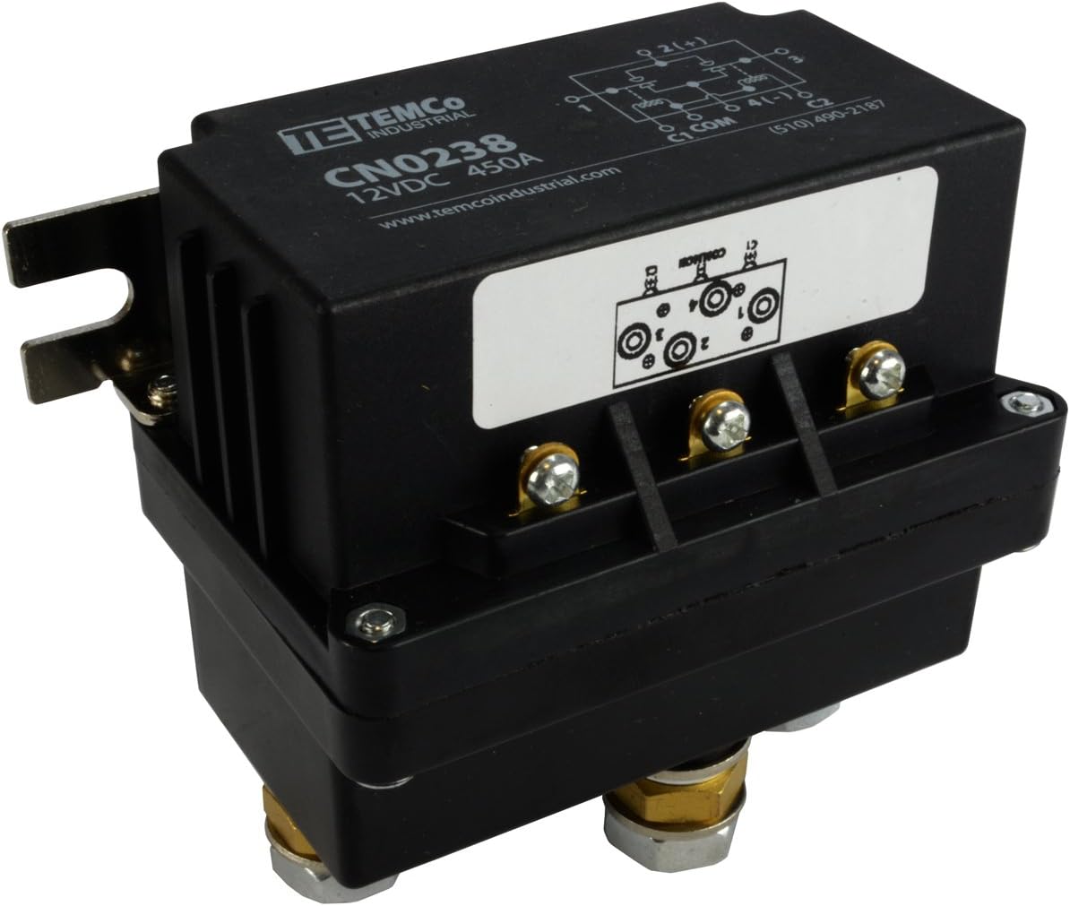 Temco 2 LOT 450 Amps DC Winch Motor Reversing Solenoid Relay Switch 12 Volt Contactor 5 Year Warranty