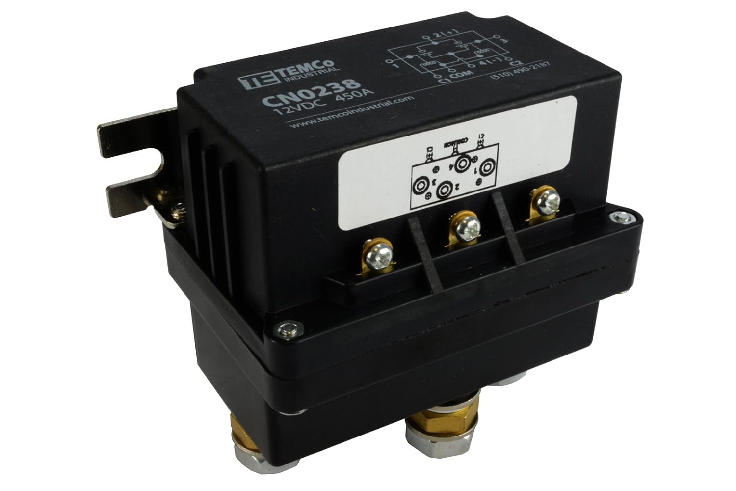 TEMCo 5 LOT 450 Amps DC Winch Motor Reversing Solenoid Relay Switch 12 Volt Contactor 5 Year Warranty