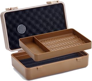Anync Travel Cigar Humidor Case/Box, Portable Airtight 2 Layers Design Cigar Box, Holds up to 9-10 Cigars with Cigar Accessories Hygrometer - Humidifier - Cigar Cutter Suitable for Travelling