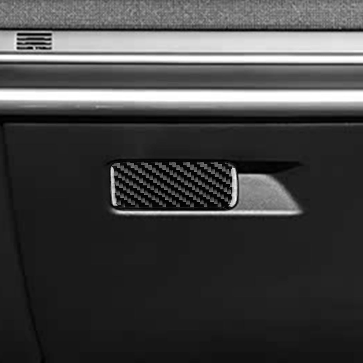 Real Carbon Fiber Passenger Side Glove Box Switch Covers - for Hyundai Tucson 2022 2023 2024 2025 Carbon Fiber Accessories, Durable Anti-Scratch Protective Accessories (Black)