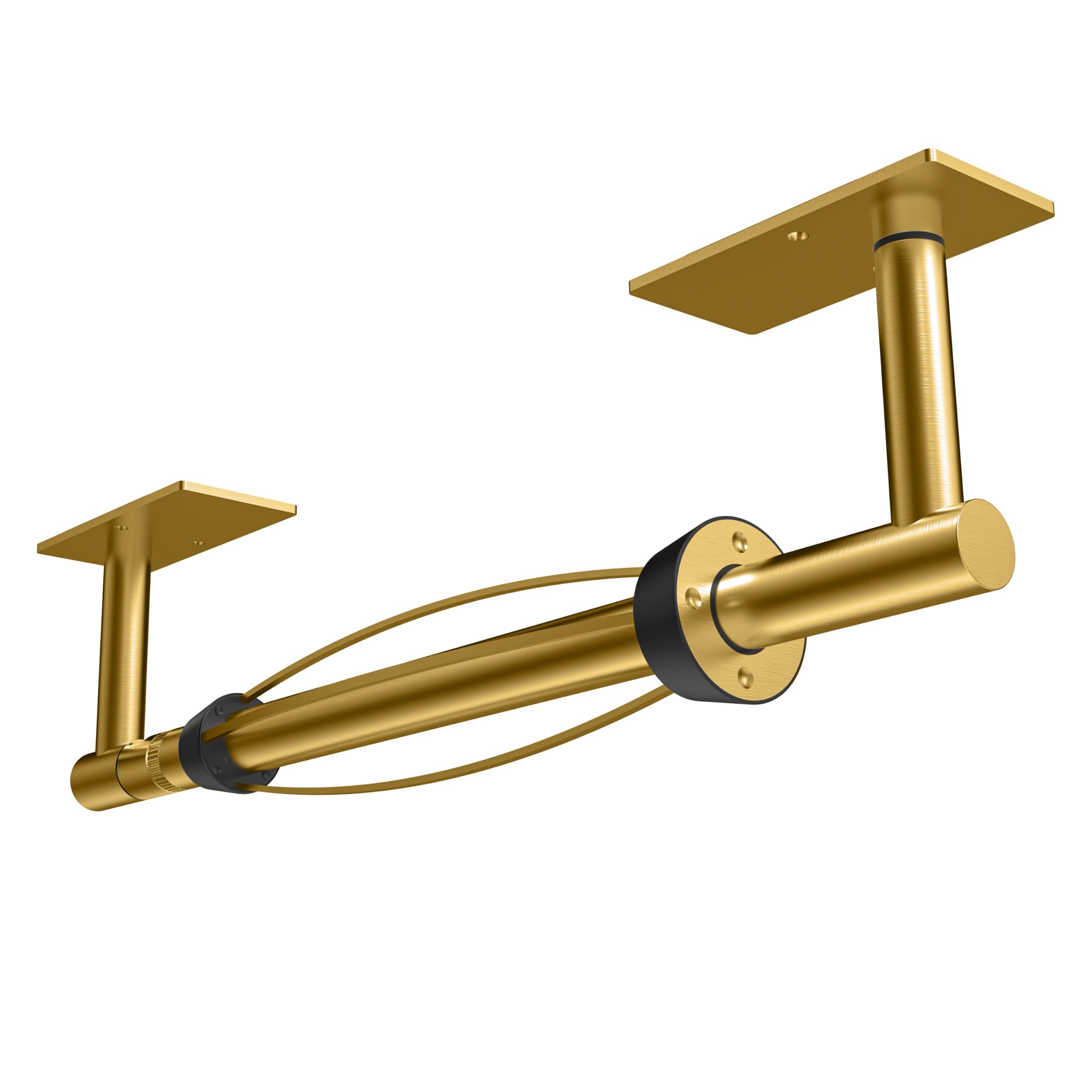 RUACQ Paper Towel Holder Under Cabinet, One Hand Tearing, Brushed Gold