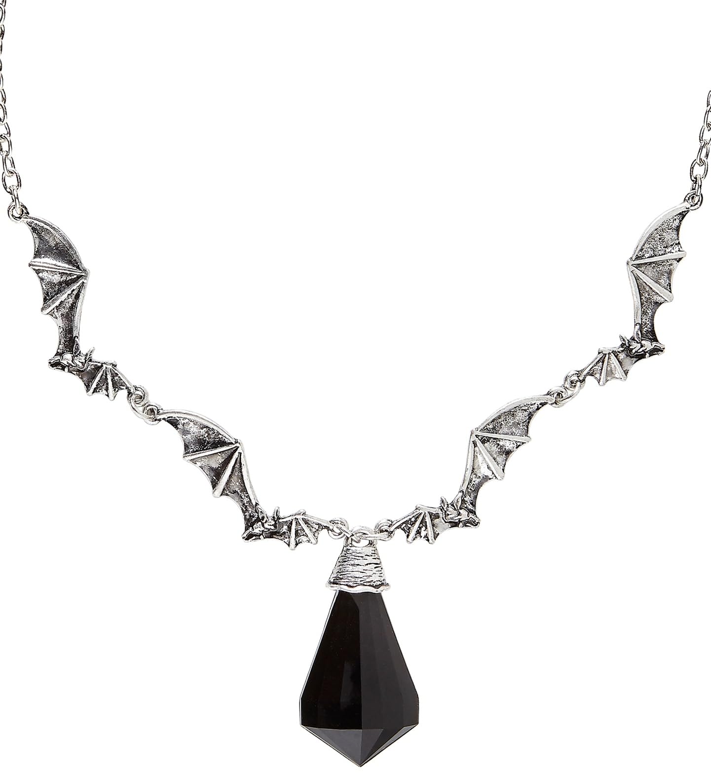Widmann Bat Necklace with Black Gem Women's Costume Fancy Dress