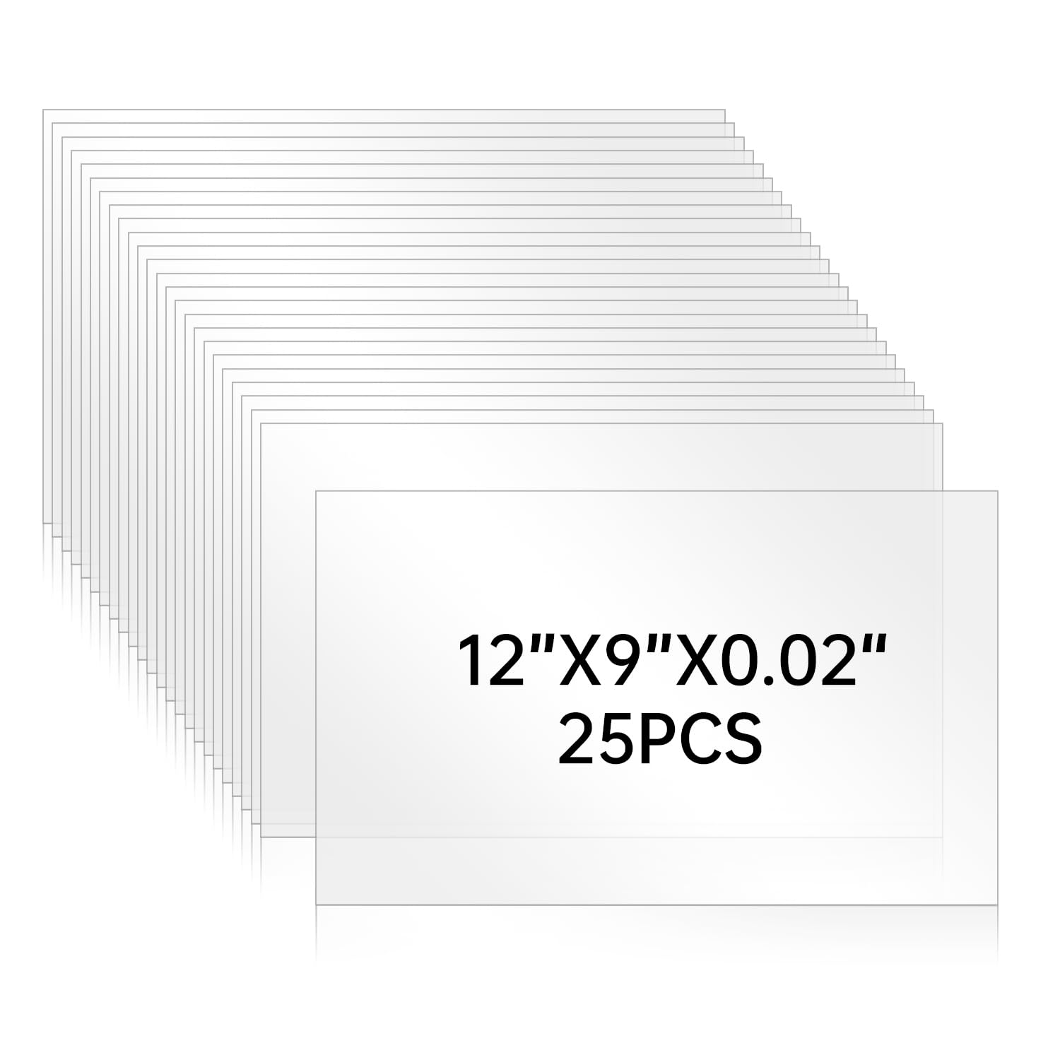 Plexiglass Sheets - 5 Pack, 12x16" -25 Plexiglass Sheets - 5 Pack, 12x16" -25