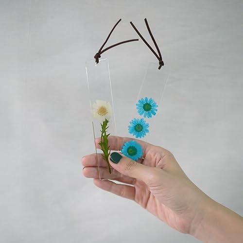 Miniatura 2 de Marcapáginas epoxi de resina de flores secas, marcapáginas de flores prensadas, marcador de acrílico transparente para niños, mujeres, profesores,