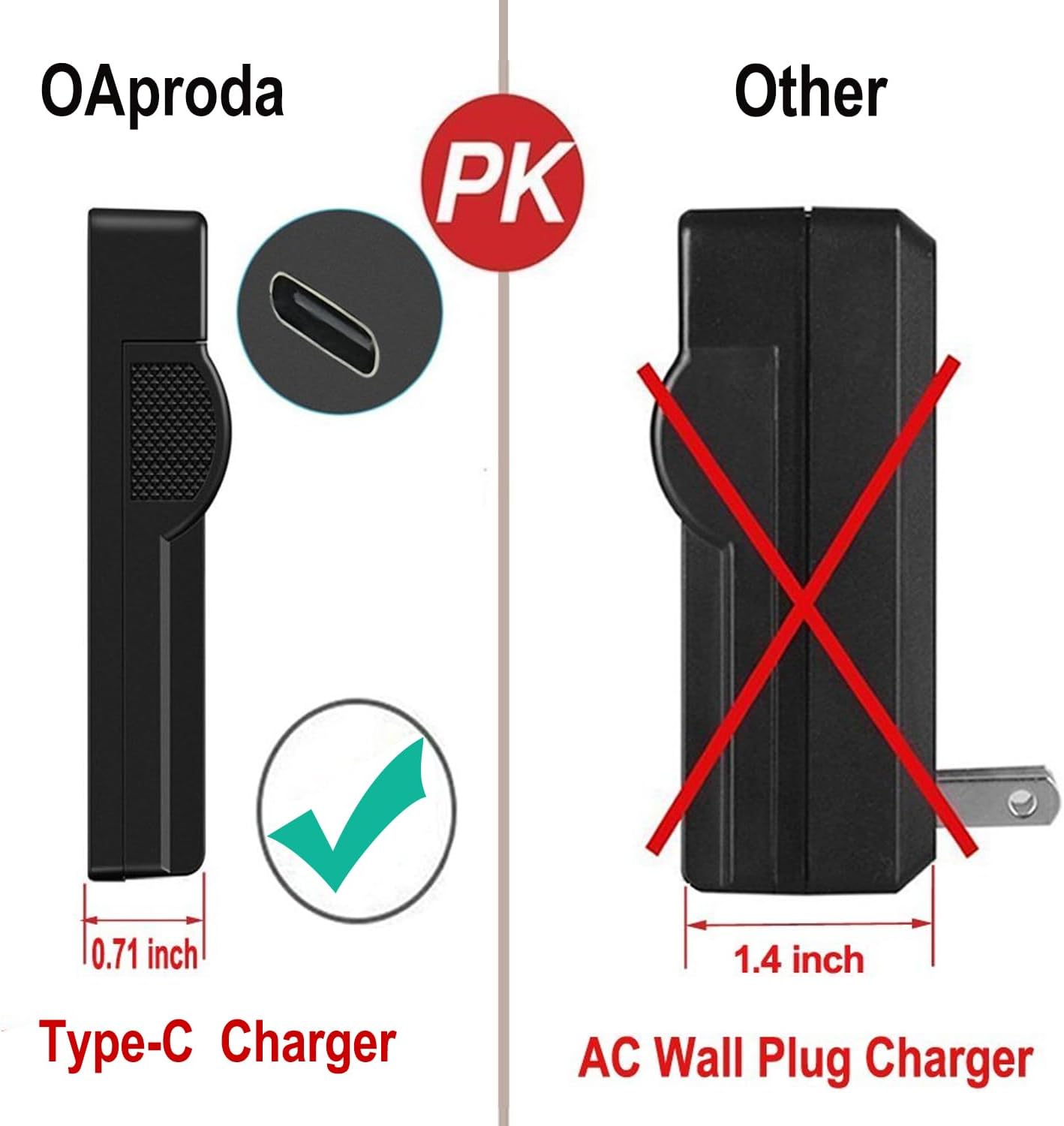 OAproda 2 Pack NB-6L NB-6LH Battery and Rapid USB Charger for Canon PowerShot SX530 HS, SX710 HS, SX700 HS, SX610 HS, SX600 HS, SX540 HS, SX510 HS, SX500 is, SX280 HS, SX270 HS, D30, S90 Camera