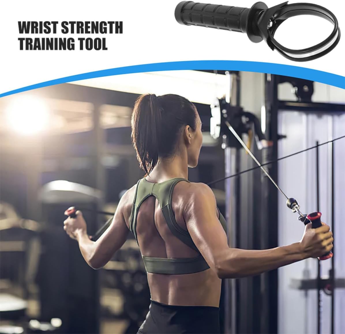 BESTYASH 2pcs Wrist Training Handle Gyro Ball Holder Bracket Portable Grip Strengthener Accessory for Forearm and Wrist Exercise Fitness
