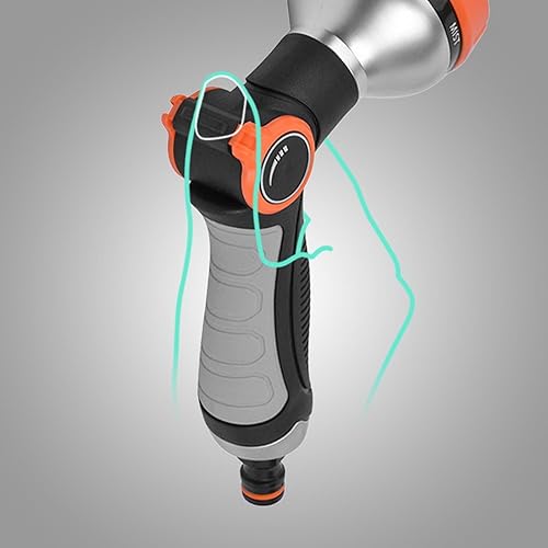 Miniatura 6 de Boquilla de manguera de jardín, rociador de manguera de alta presión con 8 patrones de riego ajustables, control de flujo de pulgar, resistente para