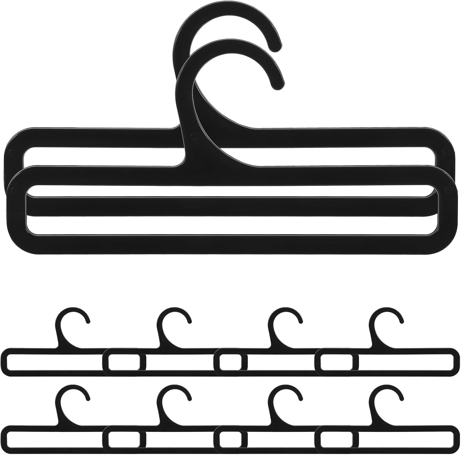 10 Piece Plastic Scarf Rack for Belts, Ties, Home Closet