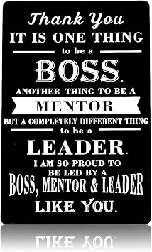 Boss Appreciation Gifts Wallet Card Insert for Mentor Leader Male Female Boss Day Office Thank You Gifts for Supervisor PM Birthday Card Coworker Leaving Going Away Farewell Retirement Christmas Gifts