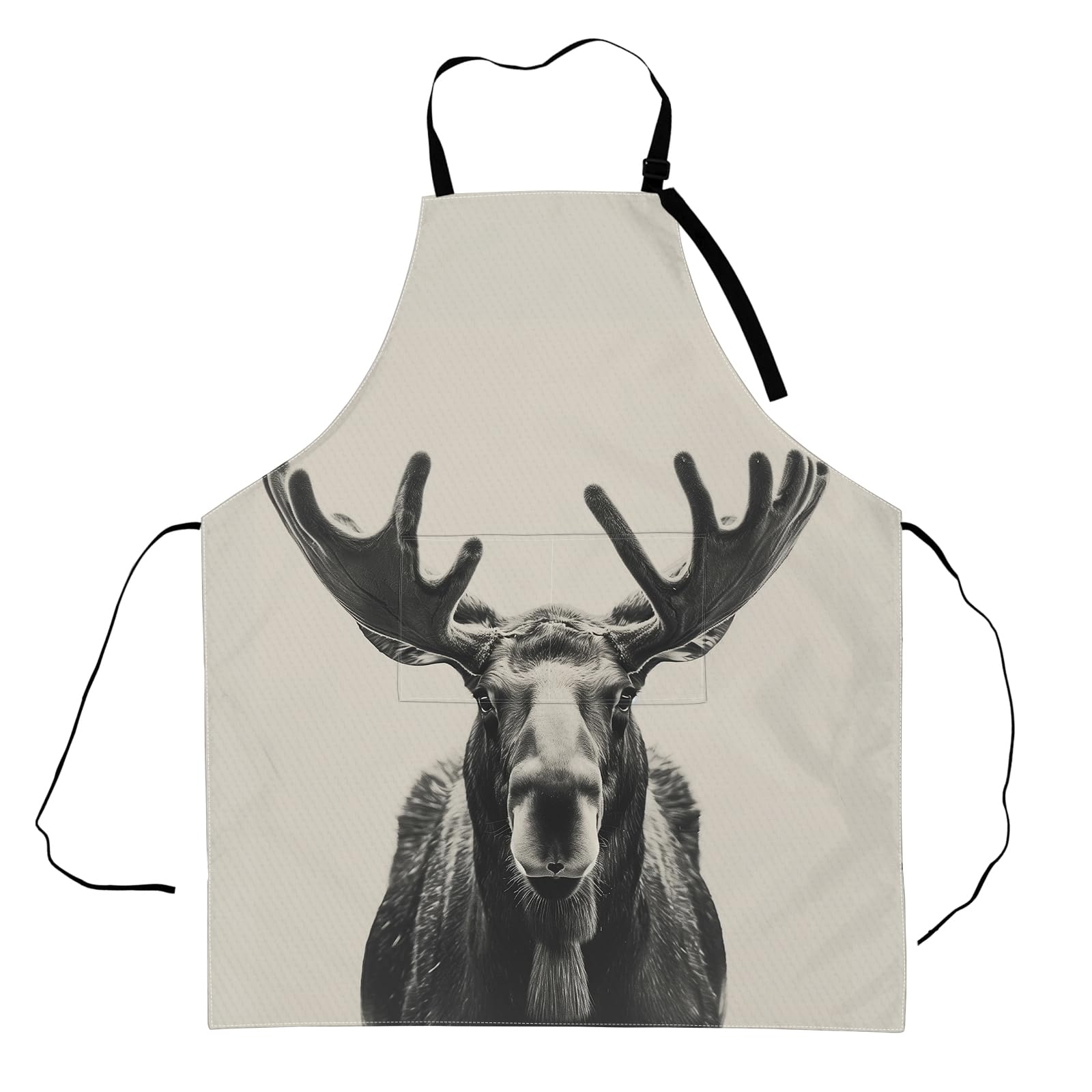 Delantal de cocina ajustable de tela Oxford con 2 bolsillos para hombres y mujeres, 28 x 33 pulgadas