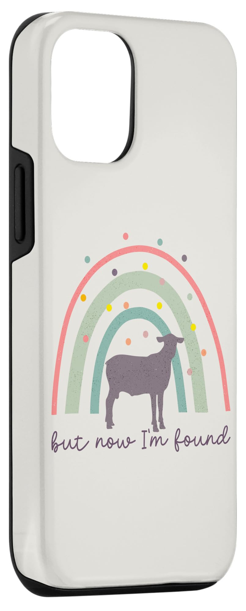 iPhone 13 Pro Sheep But Now I'm Found Cute Lamb Rainbow Christian Case - Image 3